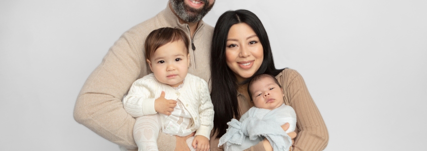studio newborn family photos; Connecticut family photographer